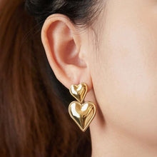 Load image into Gallery viewer, HEART DROP EARRINGS - Katie Rae Collection