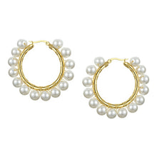 Load image into Gallery viewer, Lizzie Pearl Hoop - Katie Rae Collection
