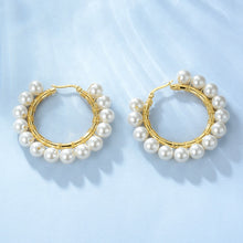 Load image into Gallery viewer, Lizzie Pearl Hoop - Katie Rae Collection