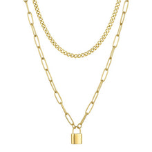 Load image into Gallery viewer, DOUBLE LOCK NECKLACE - Katie Rae Collection