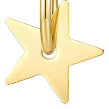 Load image into Gallery viewer, STAR DANGLE HOOP - Katie Rae Collection