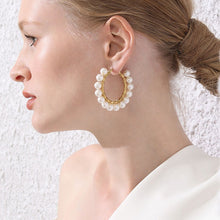 Load image into Gallery viewer, Lizzie Pearl Hoop
