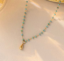 Load image into Gallery viewer, TURQUOISE DROP NECKLACE
