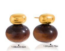Load image into Gallery viewer, TIGER EYE STUD
