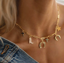 Load image into Gallery viewer, BOOTS AND BLING NECKLACE
