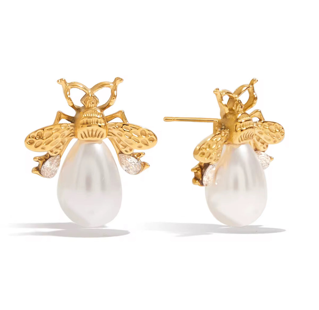 HONEY PEARL EARRINGS