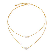 Load image into Gallery viewer, DOUBLE PEARL NECKLACE
