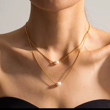 Load image into Gallery viewer, DOUBLE PEARL NECKLACE
