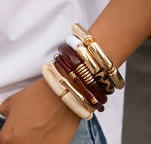 Load image into Gallery viewer, GIANA ACRYLIC  BRACELET STACK

