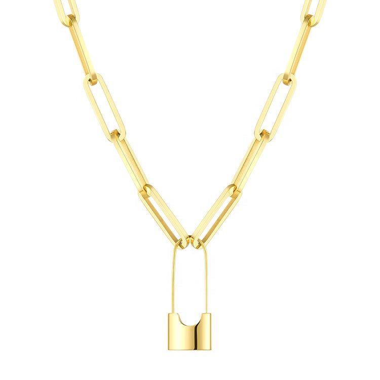 PARIS LOCK NECKLACE - Katie Rae Collection