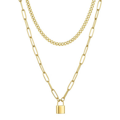 DOUBLE LOCK NECKLACE - Katie Rae Collection
