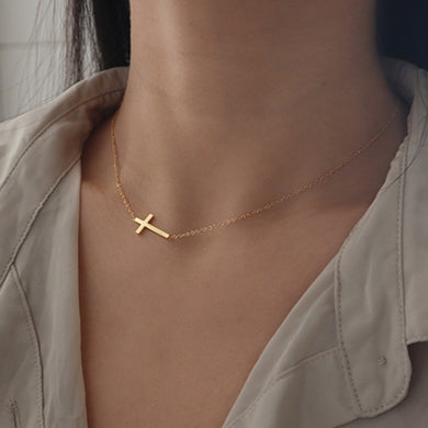 DAINTY CROSS NECKLACE - Katie Rae Collection