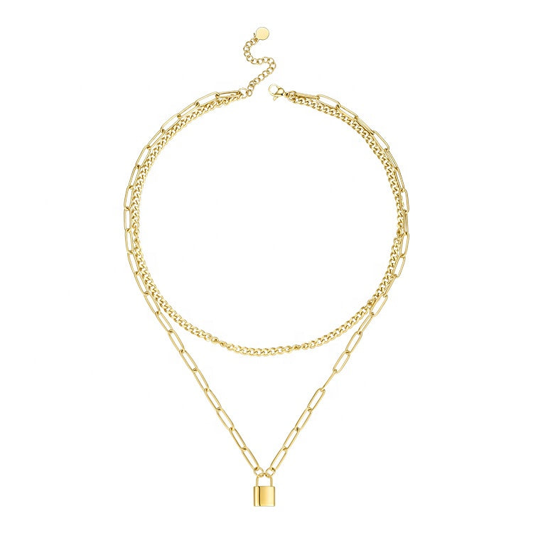 DOUBLE LOCK NECKLACE – Katie Rae Collection